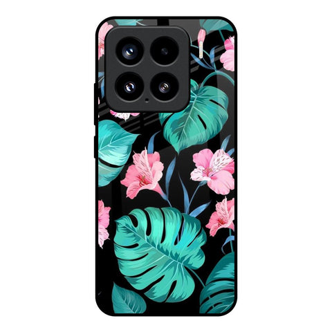 Tropical Leaves & Pink Flowers Mi 15 5G Glass Back Cover Online