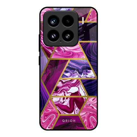 Electroplated Geometric Marble Mi 15 5G Glass Back Cover Online