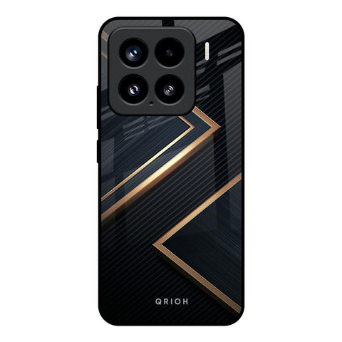 Sleek Golden & Navy Mi 15 5G Glass Back Cover Online