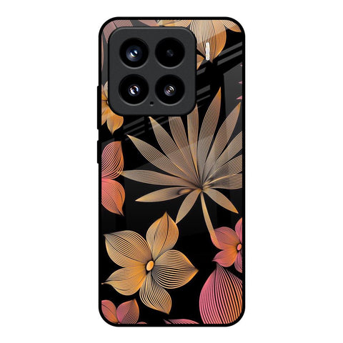 Lines Pattern Flowers Mi 15 5G Glass Back Cover Online