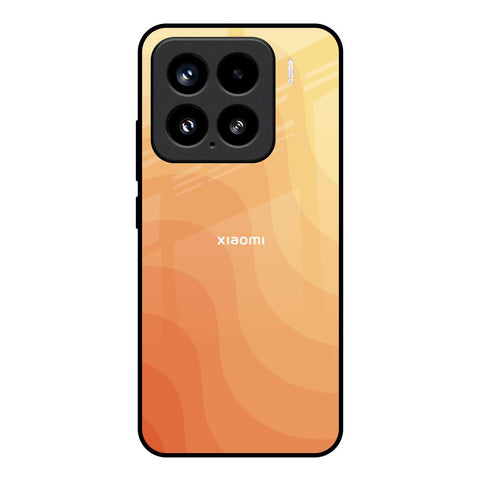 Orange Curve Pattern Mi 15 5G Glass Back Cover Online