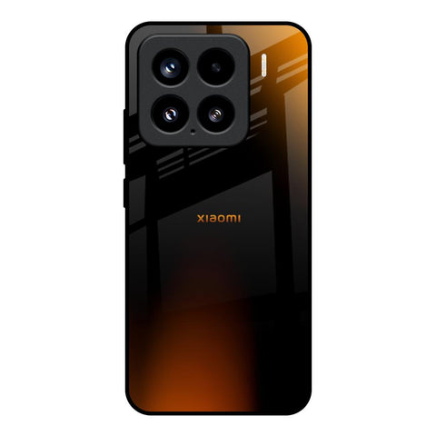 Orange Black Fusion Mi 15 5G Glass Back Cover Online