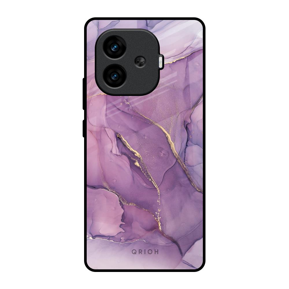 Purple Gold Marble iQOO Neo 10R 5G Glass Back Cover Online