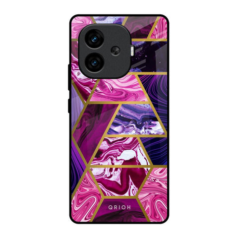 Electroplated Geometric Marble iQOO Neo 10R 5G Glass Back Cover Online