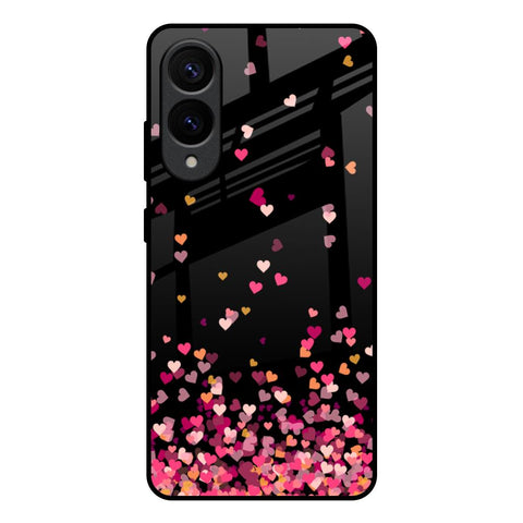 Heart Rain Fall Samsung Galaxy S25 Edge 5G Glass Back Cover Online