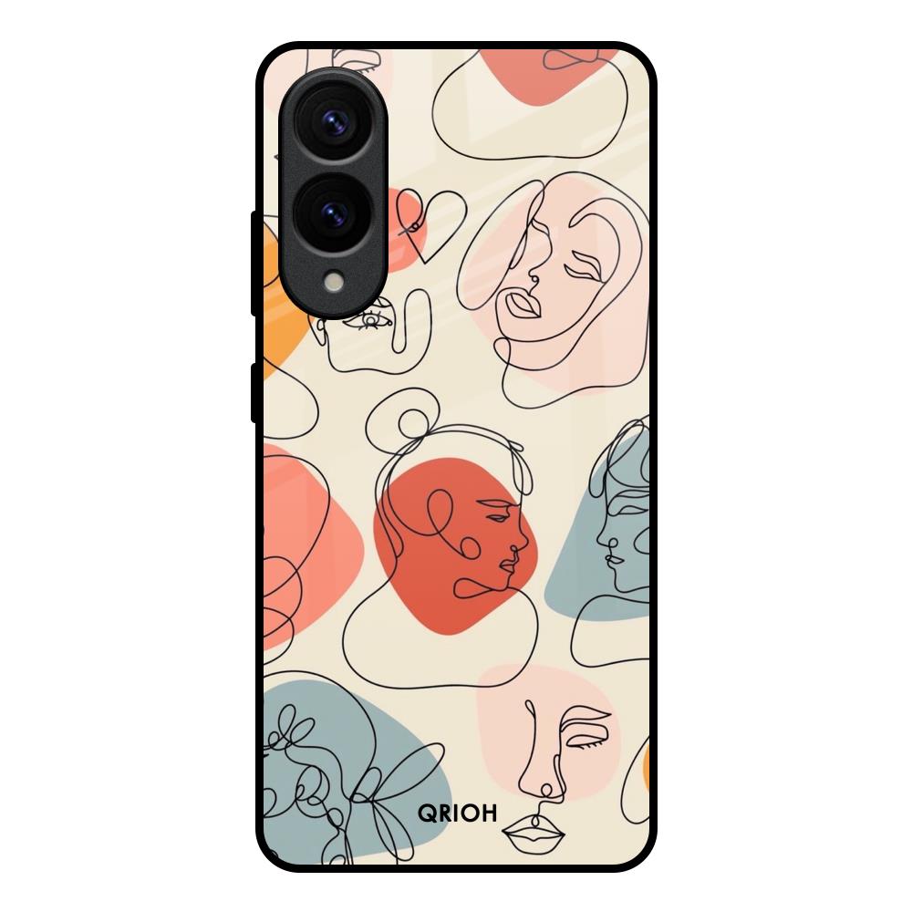 Abstract Faces Samsung Galaxy S25 Edge 5G Glass Back Cover Online