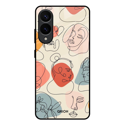 Abstract Faces Samsung Galaxy S25 Edge 5G Glass Back Cover Online