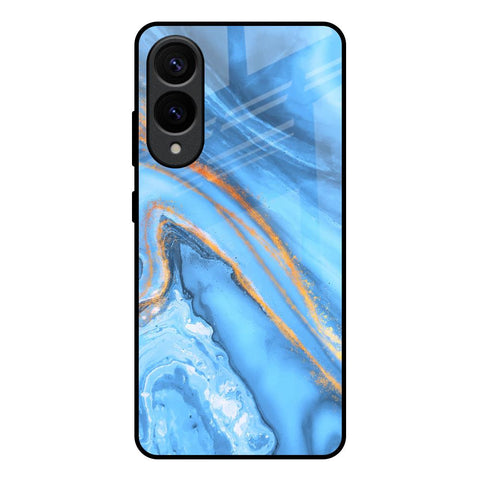 Vibrant Blue Marble Samsung Galaxy S25 Edge 5G Glass Back Cover Online