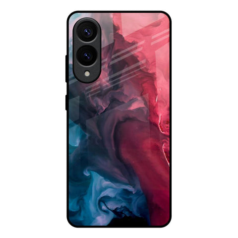 Blue & Red Smoke Samsung Galaxy S25 Edge 5G Glass Back Cover Online