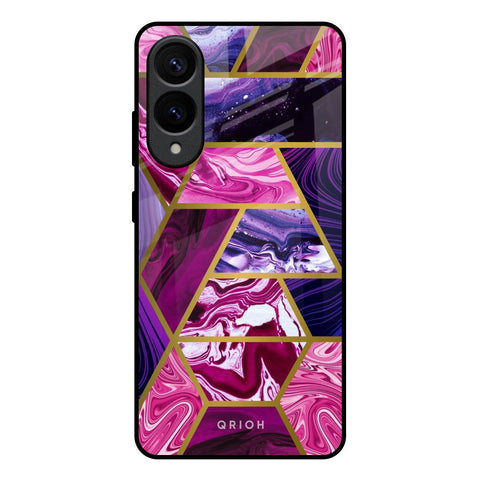 Electroplated Geometric Marble Samsung Galaxy S25 Edge 5G Glass Back Cover Online