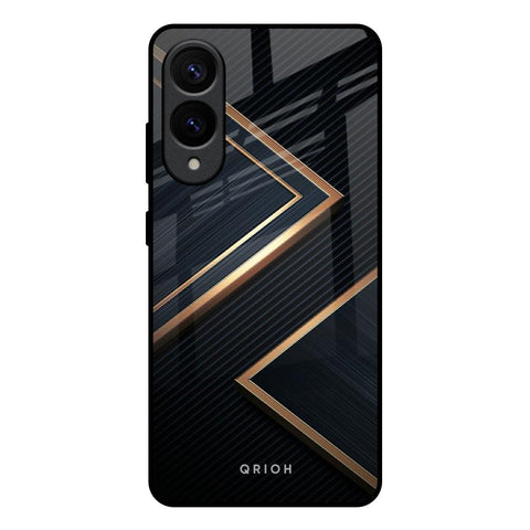 Sleek Golden & Navy Samsung Galaxy S25 Edge 5G Glass Back Cover Online