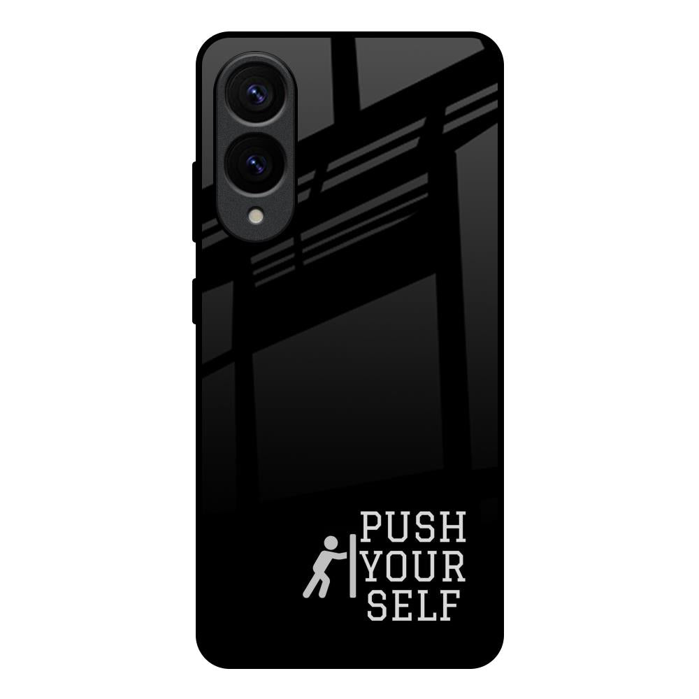 Push Your Self Samsung Galaxy S25 Edge 5G Glass Back Cover Online