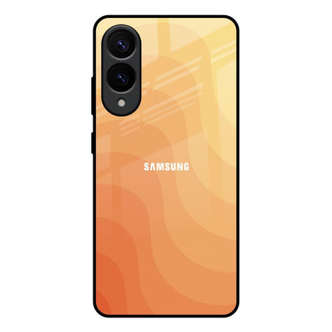 Orange Curve Pattern Samsung Galaxy S25 Edge 5G Glass Back Cover Online