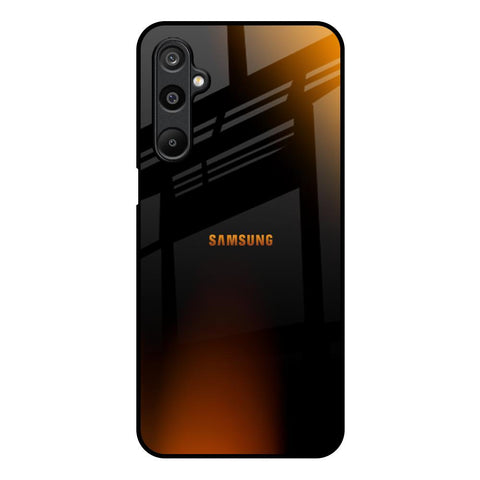 Orange Black Fusion Samsung Galaxy M16 5G Glass Back Cover Online
