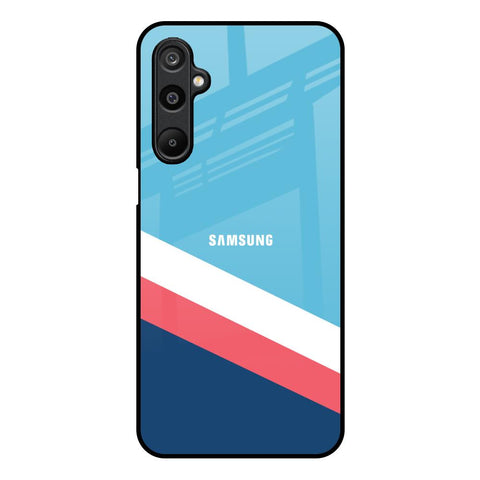 Pink & White Stripes Samsung Galaxy M16 5G Glass Back Cover Online