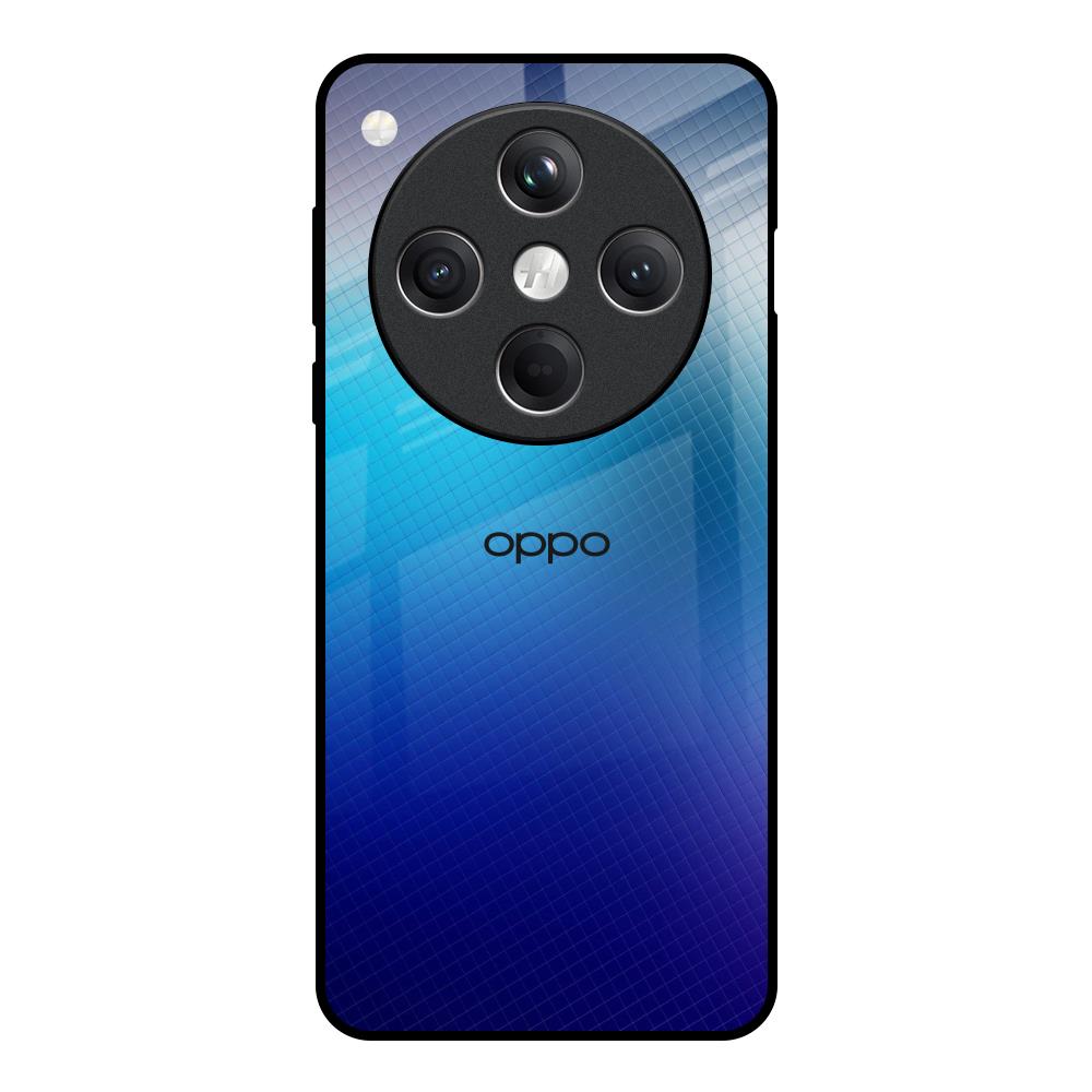 Blue Rhombus Pattern Oppo Find X8 5G Glass Back Cover Online