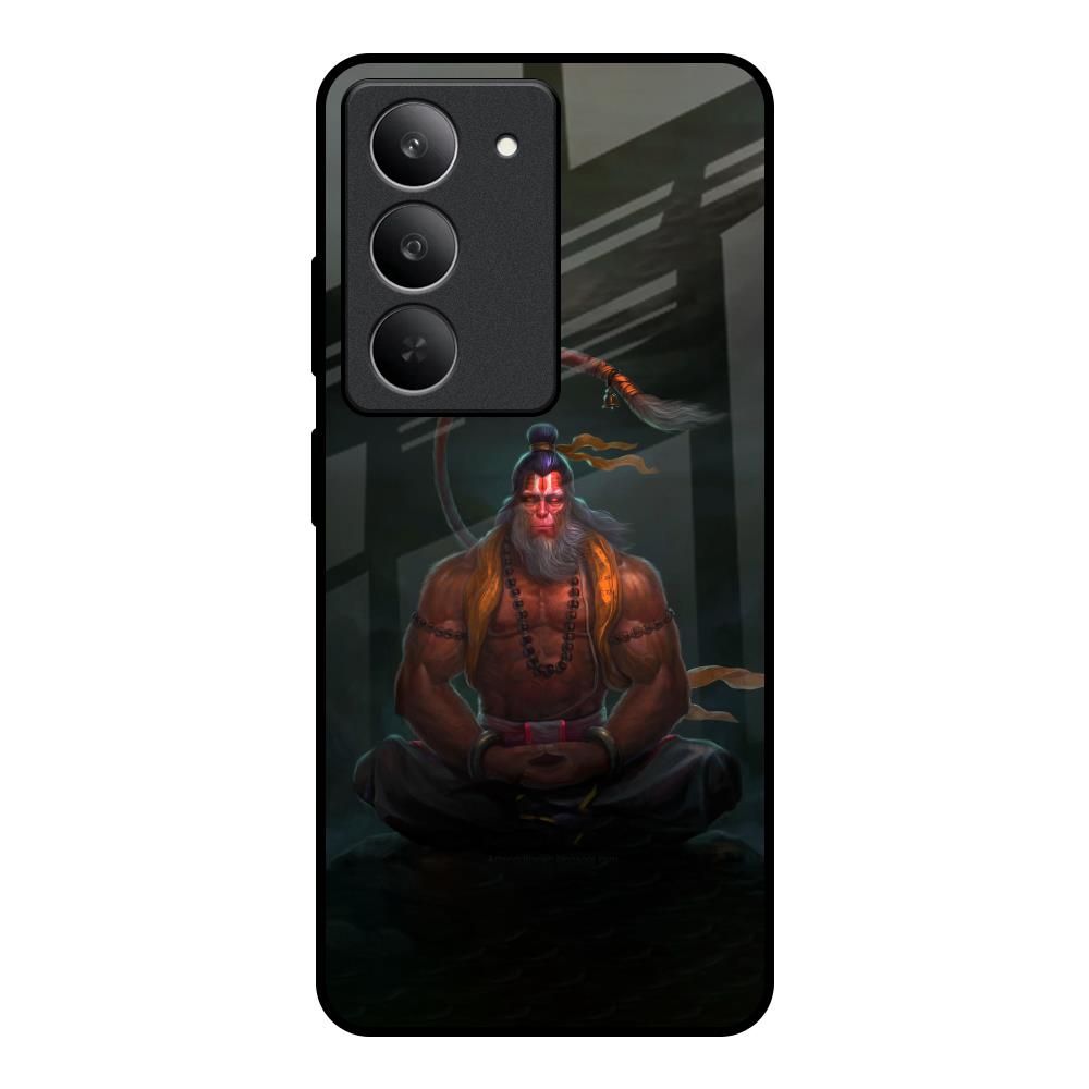 Lord Hanuman Animated Realme 14x 5G Glass Back Cover Online