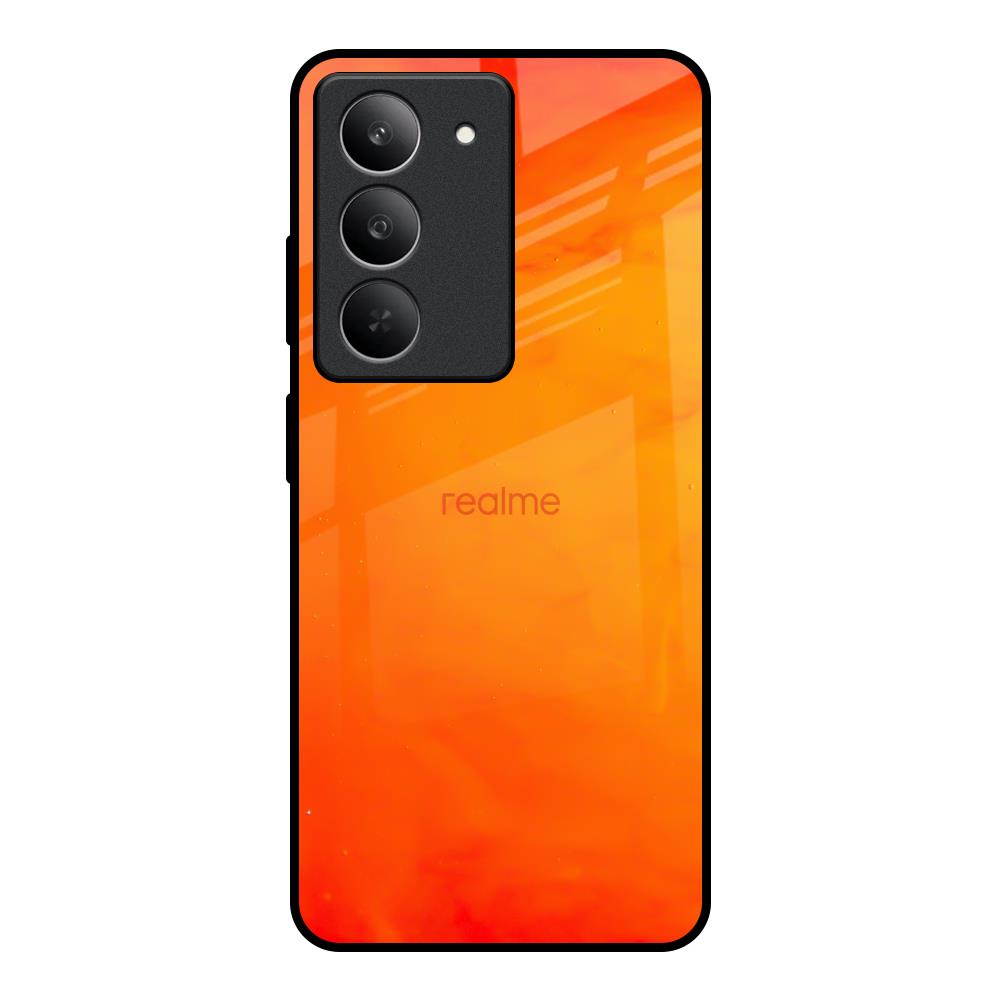 Tangy Orange Realme 14x 5G Glass Back Cover Online