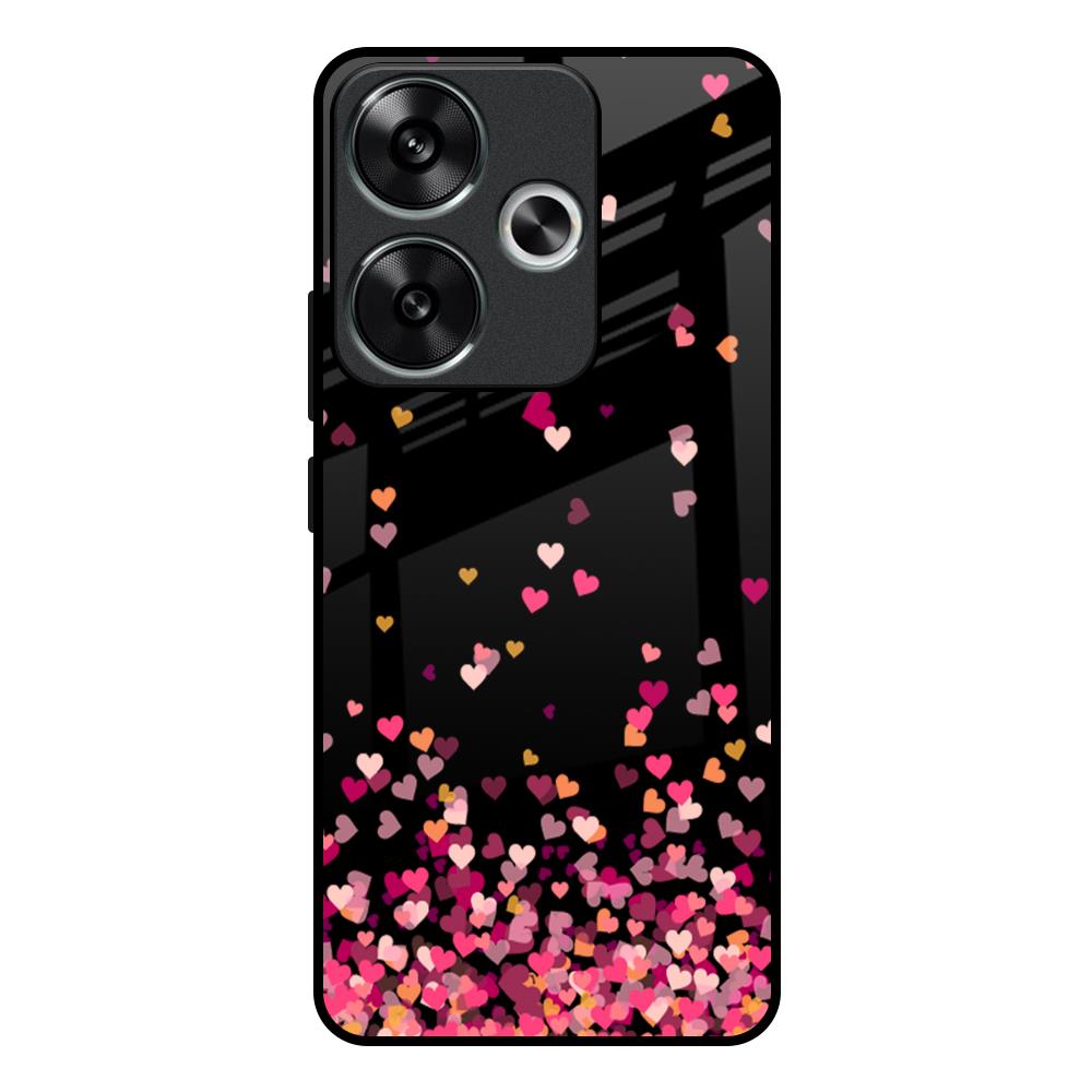 Heart Rain Fall Poco F6 5G Glass Back Cover Online