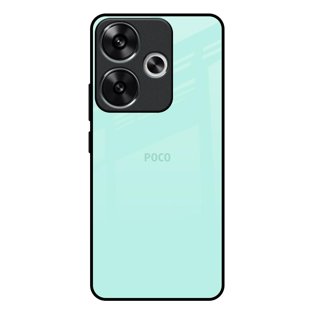 Teal Poco F6 5G Glass Back Cover Online