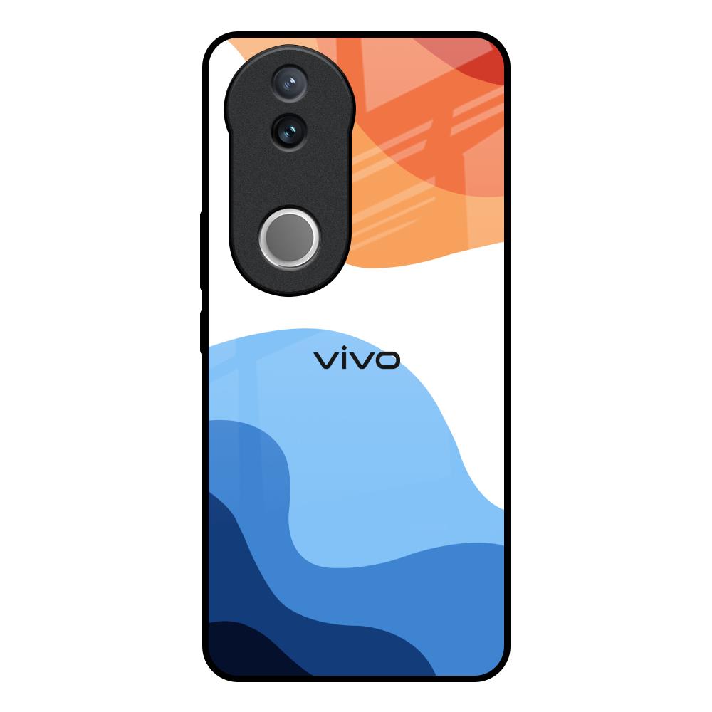 Wavy Color Pattern Vivo V50e 5G Glass Back Cover Online
