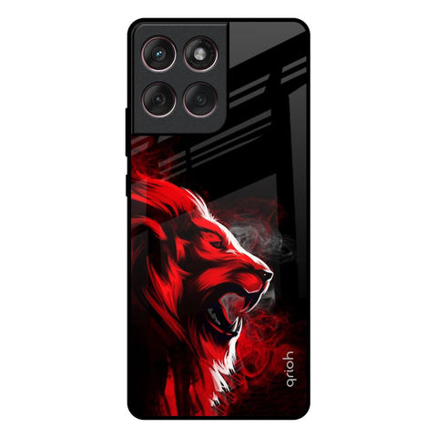 Red Angry Lion Motorola Edge 60 Fusion 5G Glass Back Cover Online