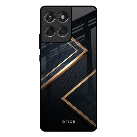 Sleek Golden & Navy Motorola Edge 60 Fusion 5G Glass Back Cover Online