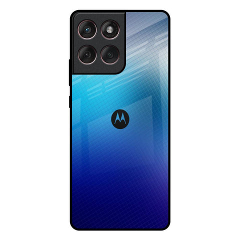 Blue Rhombus Pattern Motorola Edge 60 Fusion 5G Glass Back Cover Online