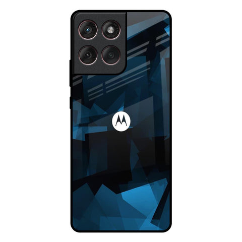Polygonal Blue Box Motorola Edge 60 Fusion 5G Glass Back Cover Online