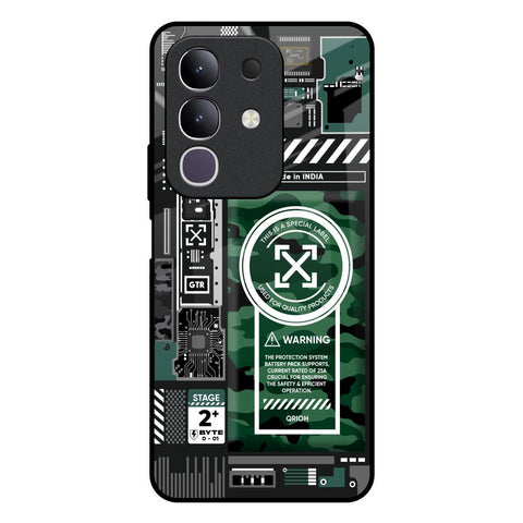Green Camo Circuit Vivo T4x 5G Glass Back Cover Online