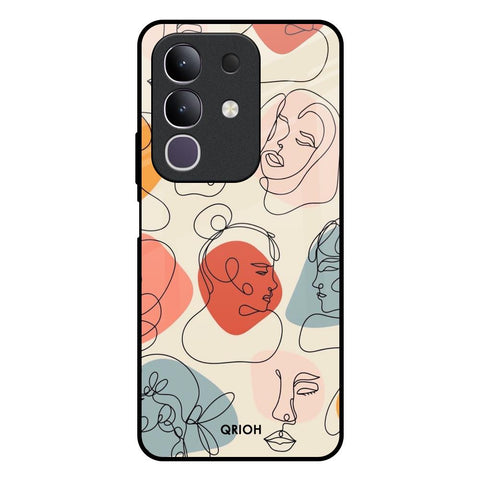 Abstract Faces Vivo T4x 5G Glass Back Cover Online