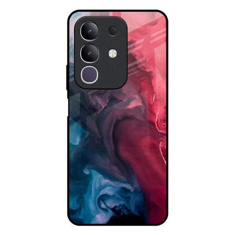 Blue & Red Smoke Vivo T4x 5G Glass Back Cover Online