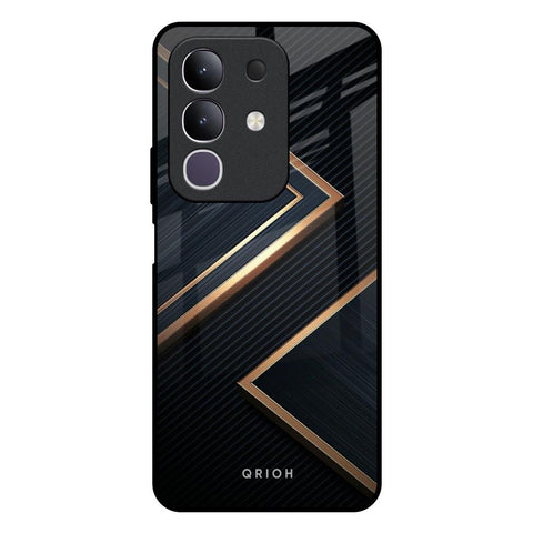 Sleek Golden & Navy Vivo T4x 5G Glass Back Cover Online