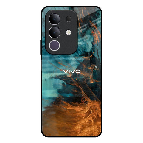 Golden Splash Vivo T4x 5G Glass Back Cover Online