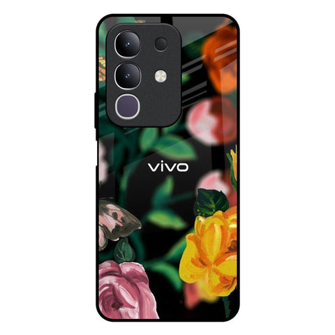 Flowers & Butterfly Vivo T4x 5G Glass Back Cover Online