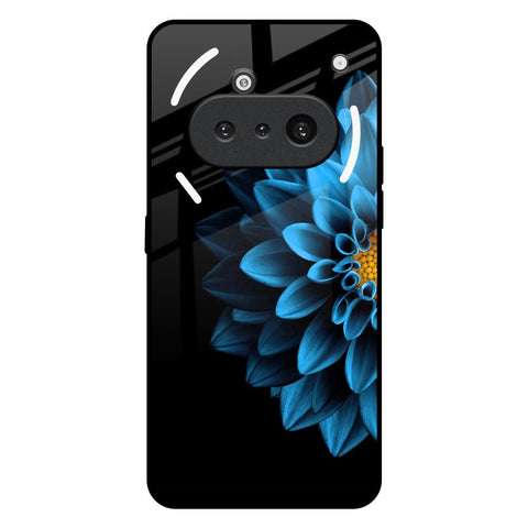 Half Blue Flower Nothing Phone 3a Glass Back Cover Online