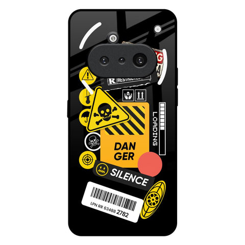 Danger Signs Nothing Phone 3a Glass Back Cover Online