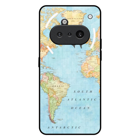 Travel Map Nothing Phone 3a Glass Back Cover Online