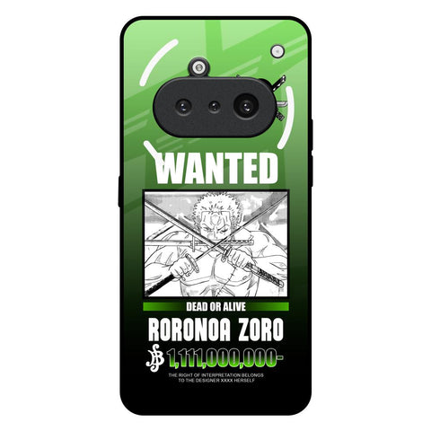 Zoro Wanted Nothing Phone 3a Glass Back Cover Online