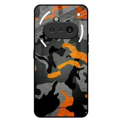 Camouflage Orange Nothing Phone 3a Glass Back Cover Online