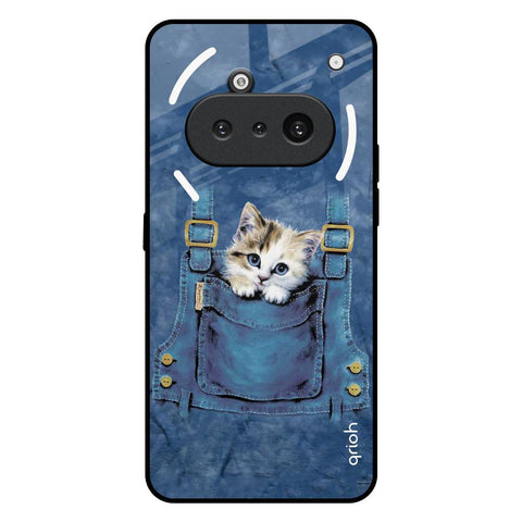 Kitty In Pocket Nothing Phone 3a Glass Back Cover Online