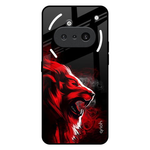 Red Angry Lion Nothing Phone 3a Glass Back Cover Online