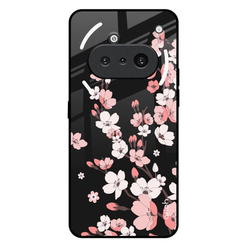Black Cherry Blossom Nothing Phone 3a Glass Back Cover Online