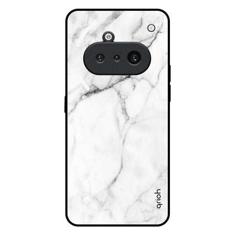 Modern White Marble Nothing Phone 3a Glass Back Cover Online