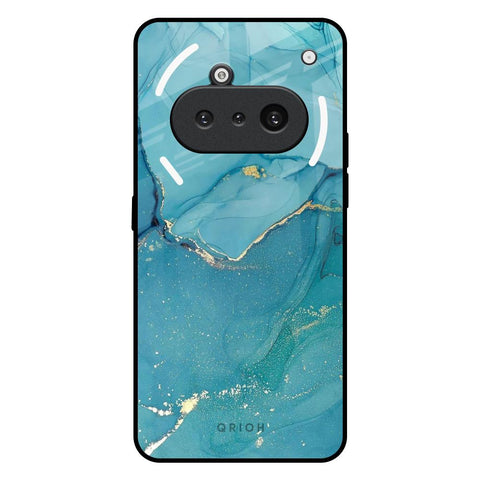 Blue Golden Glitter Nothing Phone 3a Glass Back Cover Online