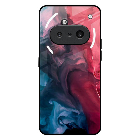 Blue & Red Smoke Nothing Phone 3a Glass Back Cover Online