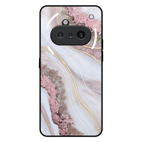 Pink & Gold Gllitter Marble Nothing Phone 3a Glass Back Cover Online