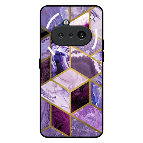 Purple Rhombus Marble Nothing Phone 3a Glass Back Cover Online