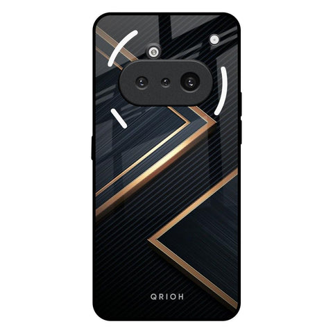 Sleek Golden & Navy Nothing Phone 3a Glass Back Cover Online