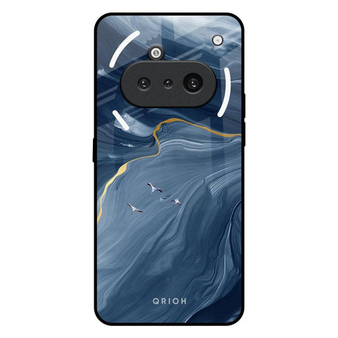 Deep Ocean Marble Nothing Phone 3a Glass Back Cover Online